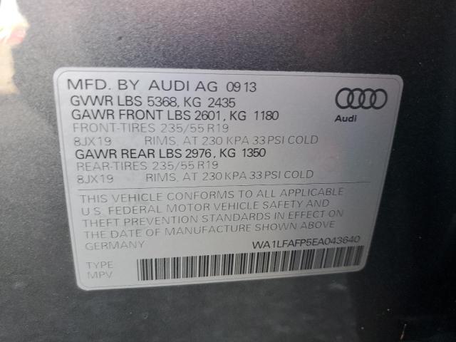 VIN WA1LFAFP5EA043640 2014 Audi Q5, Premium Plus no.13