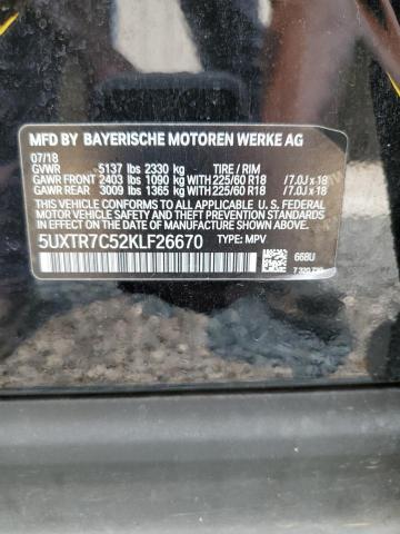 5UXTR7C52KLF26670 BMW X3 Sdrive30i