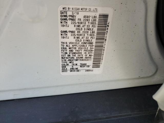 JN8AT2MT7KW262811 Nissan ROGUE S