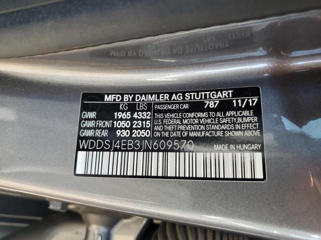 WDDSJ4EB3JN609570 Mercedes-Benz CLA 250