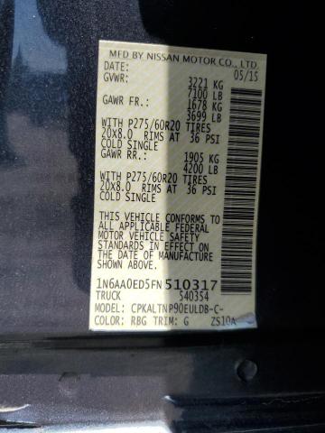 1N6AA0ED5FN510317 Nissan TITAN S