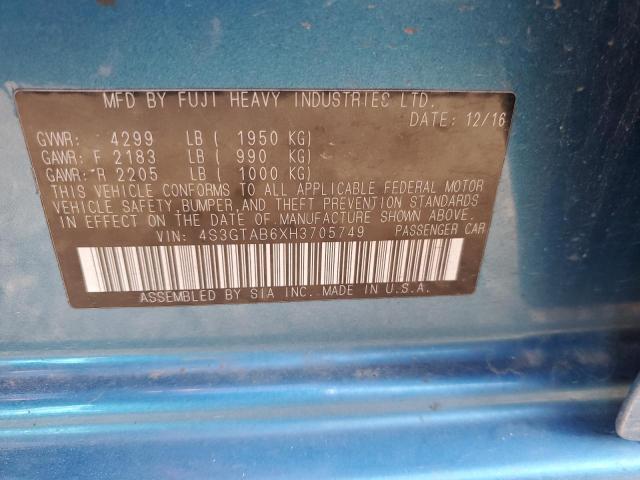 4S3GTAB6XH3705749 Subaru Impreza Premium