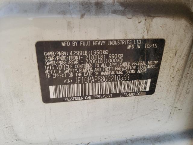 JF1GPAP68GG210993 Subaru Impreza Sport Premium