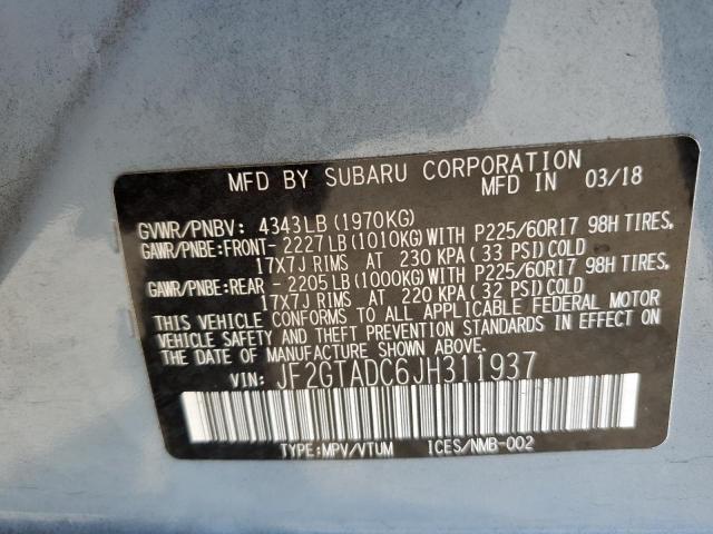 JF2GTADC6JH311937 Subaru Crosstrek Premium