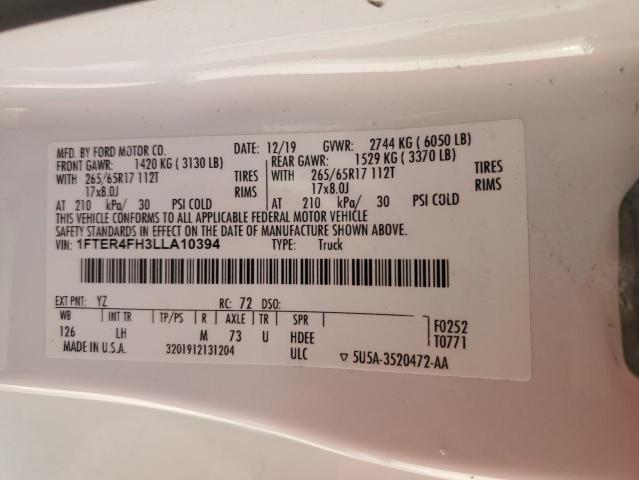 1FTER4FH3LLA10394 Ford RANGER XL