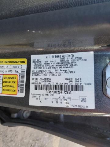 3FA6P0D92GR172853 Ford Fusion Titanium