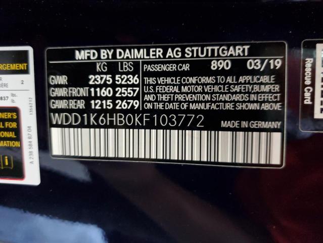 2019 MERCEDES-BENZ E 450 - WDD1K6HB0KF103772