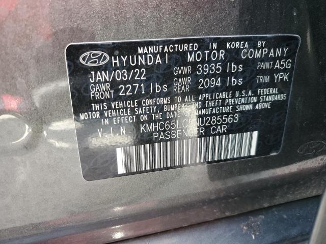 2022 HYUNDAI IONIQ BLUE - KMHC65LC5NU285563