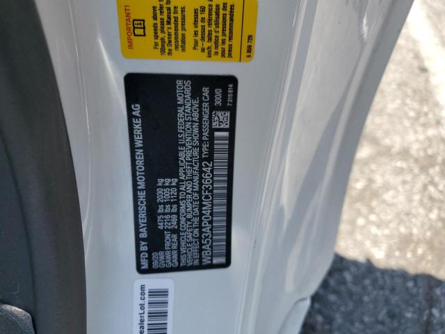 WBA53AP04MCF36642 BMW 430I