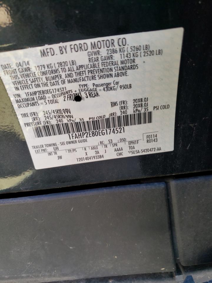 1FAHP2E80EG174521 2014 Ford Taurus Sel