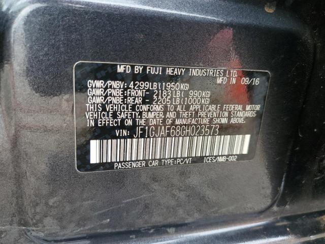 JF1GJAF68GH023573 Subaru Impreza Premium Plus