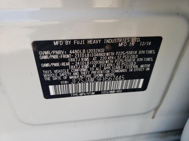 JF2SJAWC9FH567445 Subaru Forester 2.5i Touring