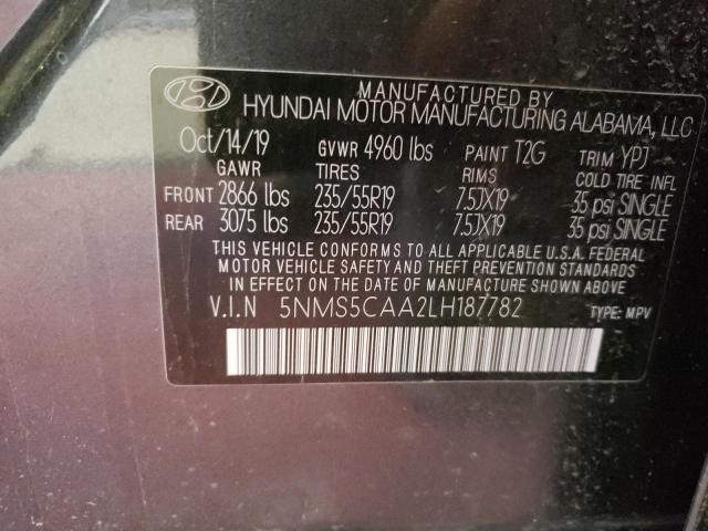 2020 HYUNDAI SANTA FE L - 5NMS5CAA2LH187782