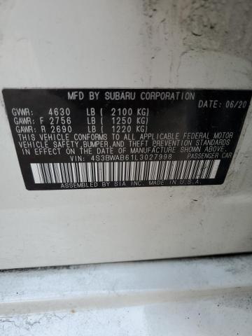 2020 SUBARU LEGACY 4S3BWAB61L3027998
