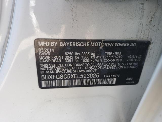 2014 BMW X6 xDrive50I VIN: 5UXFG8C5XEL593026 Lot: 58731053