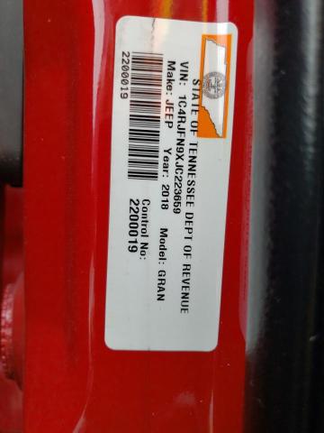 1C4RJFN9XJC223659 Jeep Grand Cherokee Trackhawk