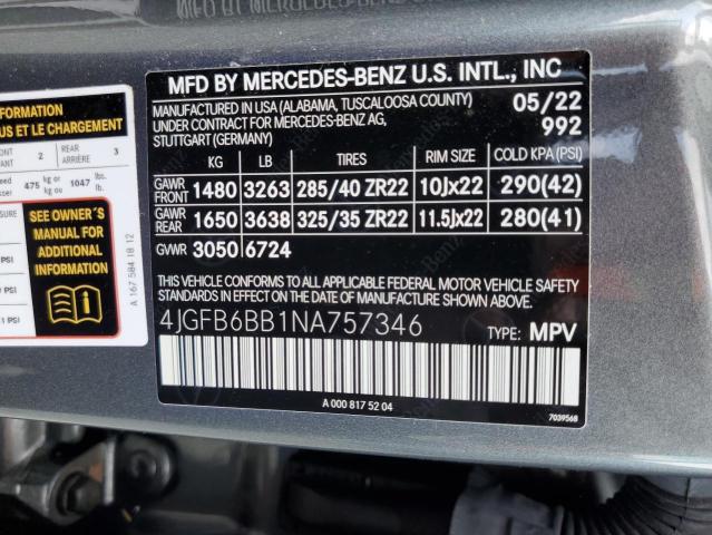 4JGFB6BB1NA757346 2022 MERCEDES-BENZ GLE-CLASS, photo no. 13