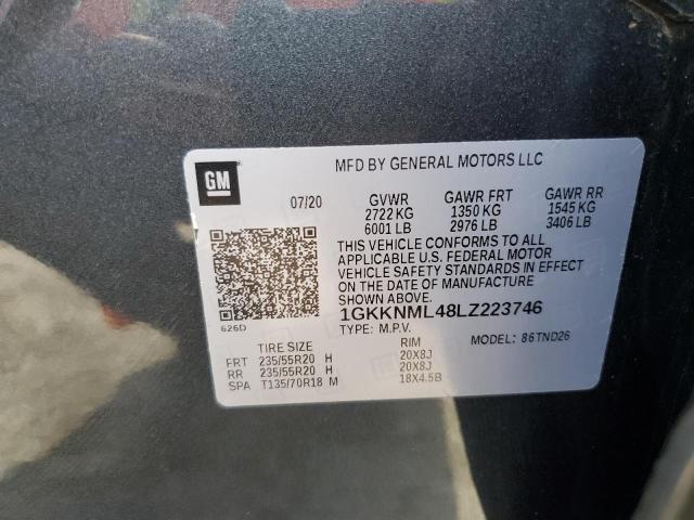 1GKKNML48LZ223746 GMC ACADIA SLT