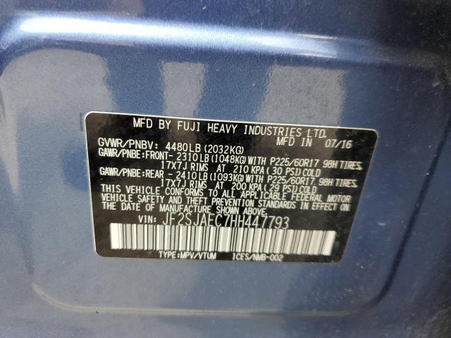 JF2SJAEC7HH447793 Subaru Forester 2.5i Premium