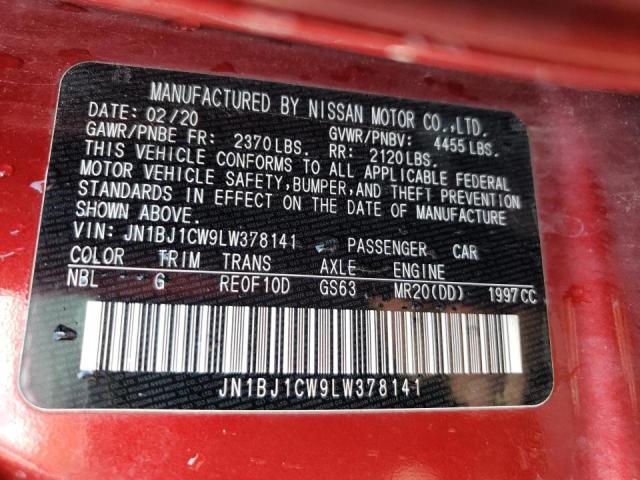 JN1BJ1CW9LW378141 Nissan Rogue Sport S