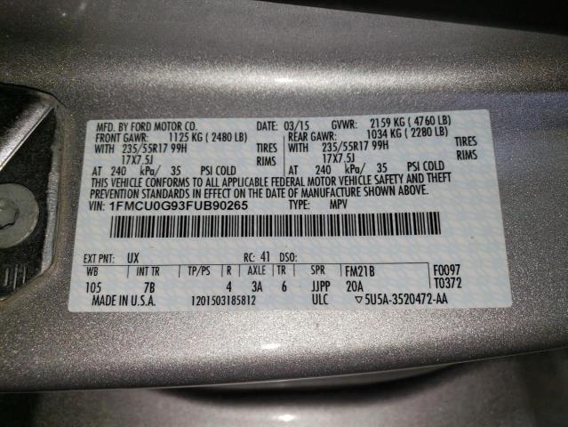 1FMCU0G93FUB90265 Ford ESCAPE SE