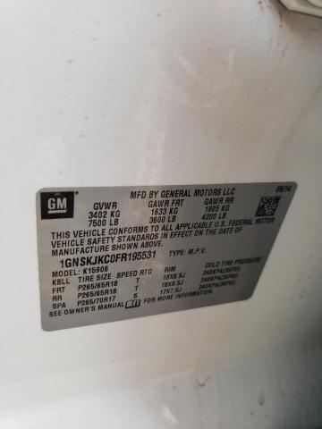 2015 CHEVROLET SUBURBAN 1 1GNSKJKC0FR195531