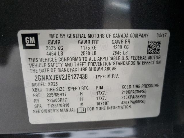 2018 CHEVROLET 10/1500 2GNAXJEV2J6127438