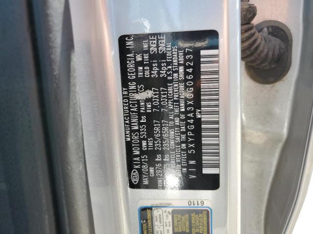 5XYPG4A3XGG064237 KIA SORENTO LX