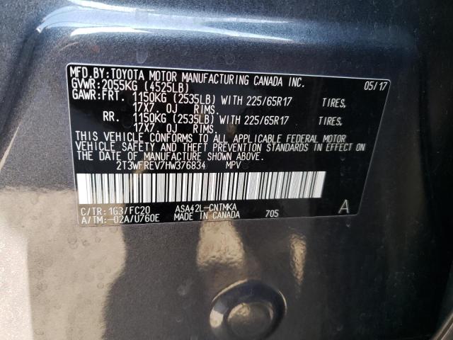 2017 TOYOTA RAV4 XLE - 2T3WFREV7HW376834