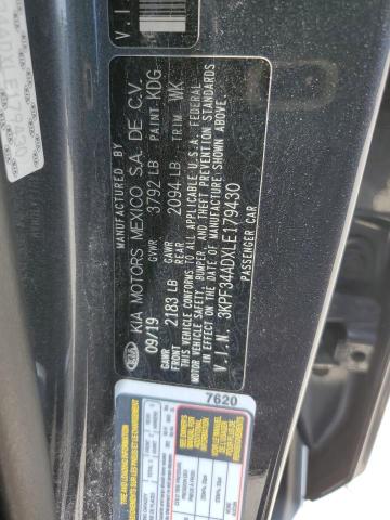 3KPF34ADXLE179430 KIA Forte Gt Line
