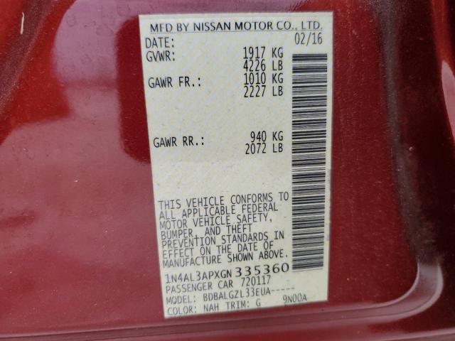 1N4AL3APXGN335360 Nissan ALTIMA 2.5