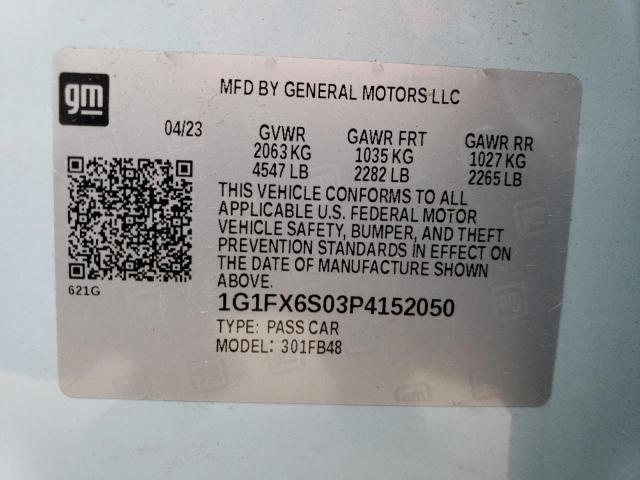 2023 CHEVROLET BOLT EV 2L 1G1FX6S03P4152050