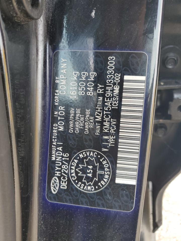 KMHCT5AE9HU333003 2017 Hyundai Accent Se