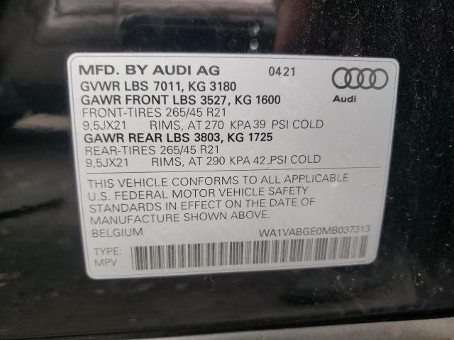 2021 AUDI E-TRON PRE - WA1VABGE0MB037313