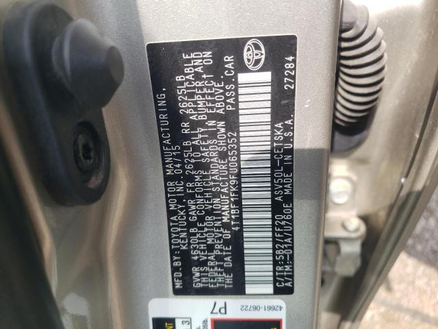 2015 TOYOTA CAMRY LE - 4T1BF1FK9FU065352