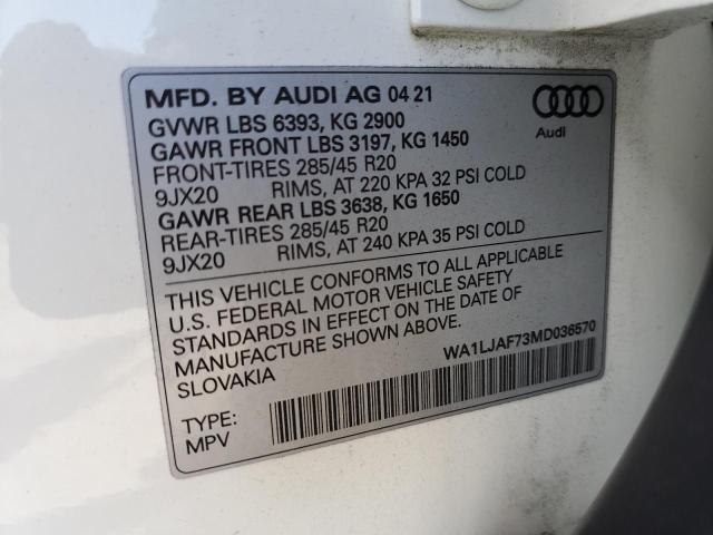 WA1LJAF73MD036570 2021 AUDI Q7, photo no. 13