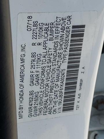 19UUB3F61KA002475 Acura Tlx Technology
