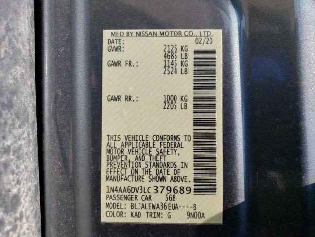 1N4AA6DV3LC379689 Nissan MAXIMA SL