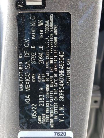 3KPF54ADXNE492040 KIA Forte Gt Line