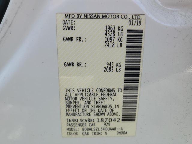 1N4BL4CV8KC187042 Nissan ALTIMA SR