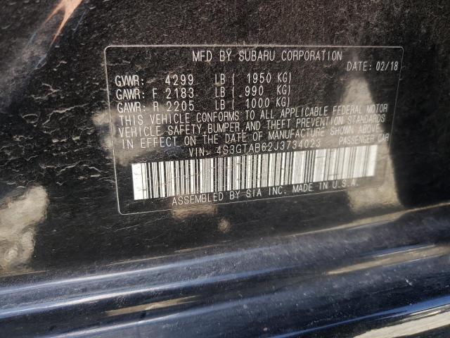 4S3GTAB62J3734023 Subaru Impreza Premium