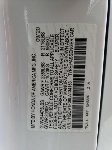 2020 HONDA ACCORD SPO - 1HGCV1F38LA134163