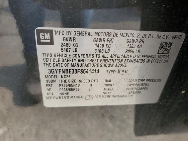3GYFNBE30FS641414 Cadillac Srx Luxury Collection