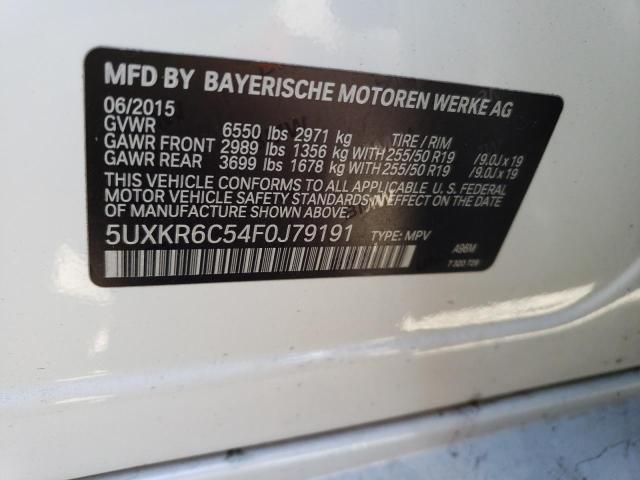 5UXKR6C54F0J79191 BMW X5 Xdrive50i