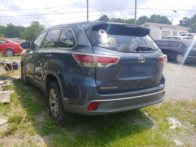 VIN 5TDKKRFH3ES037049 2014 Toyota Highlander, Xle no.3