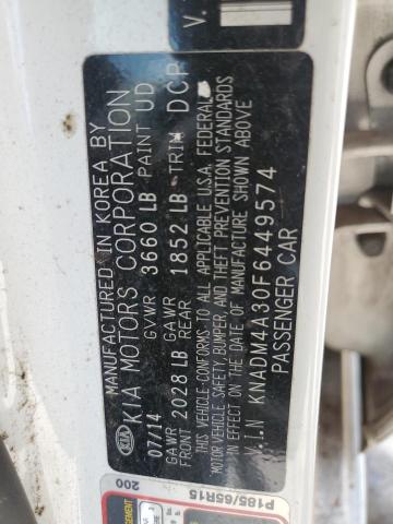 KNADM4A30F6449574 KIA RIO LX