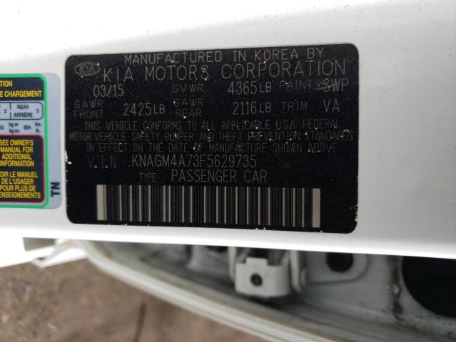 KNAGM4A73F5629735 KIA Optima Lx