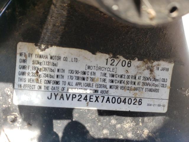 2007 YAMAHA XVS1300 A JYAVP24EX7A004026