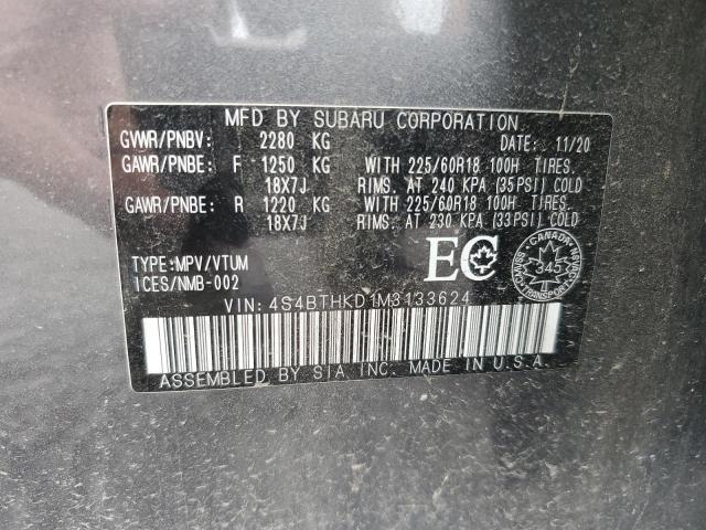 2021 SUBARU OUTBACK OU 4S4BTHKD1M3133624