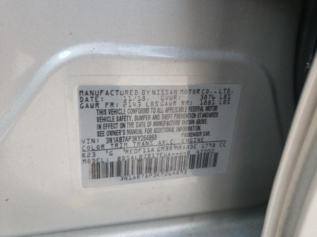 3N1AB7AP3KY264893 | 2019 NISSAN SENTRA S